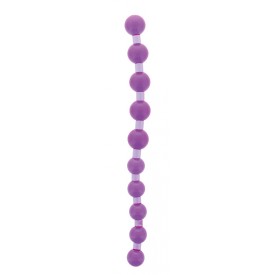 Фиолетовая анальная цепочка JUMBO JELLY THAI BEADS CARDED LAVENDER - 31,8 см.