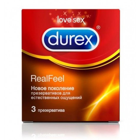 Презервативы Durex RealFeel для естественных ощущений - 3 шт.